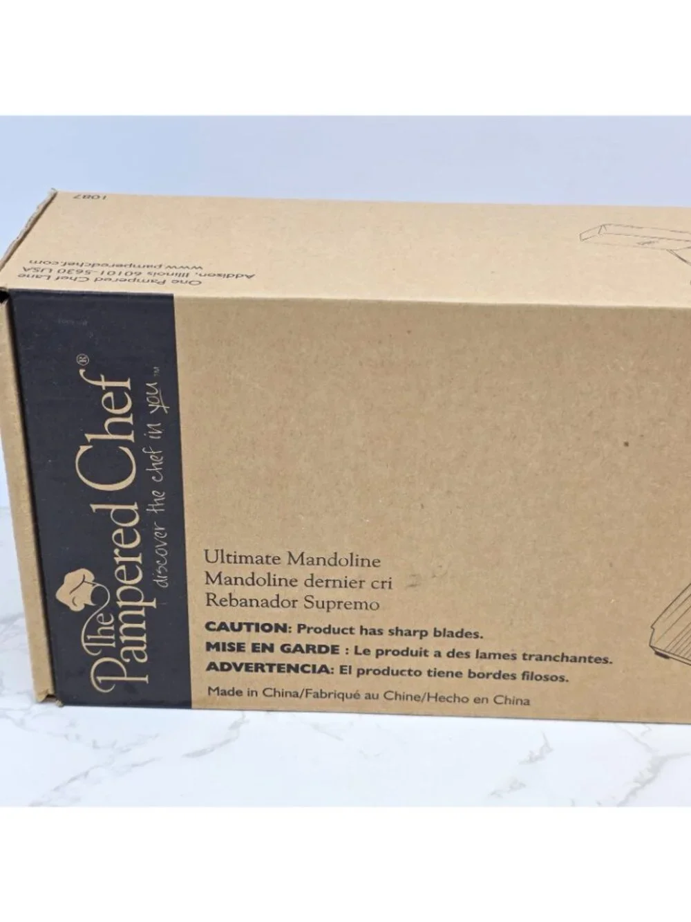 Pampered Chef Ultimate Mandoline 1087 Food Slicer Grater 4 Blades NEW in Box